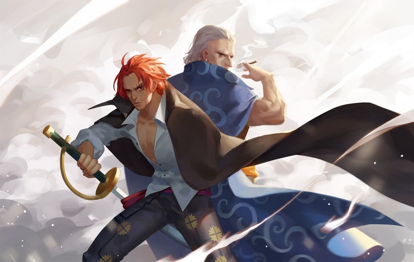 shanks and benn beckman (one piece) drawn by dywx_poison