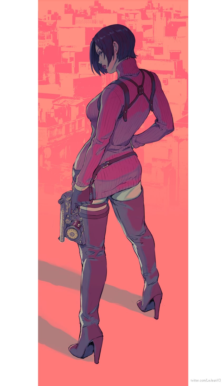 ada wong (resident evil and 1 more) drawn by rejean_dubois