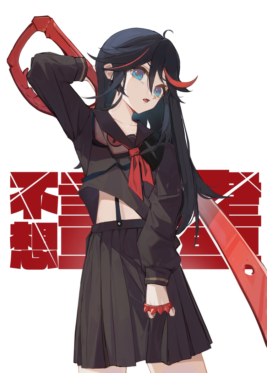 matoi ryuuko and senketsu (kill la kill) drawn by nlarou