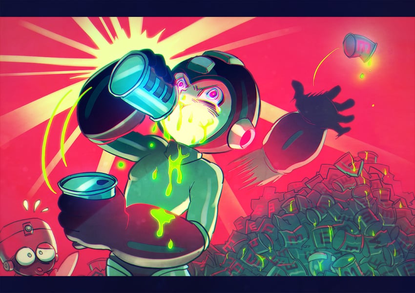 mega man and eddie (mega man) drawn by poroi_(poro586)
