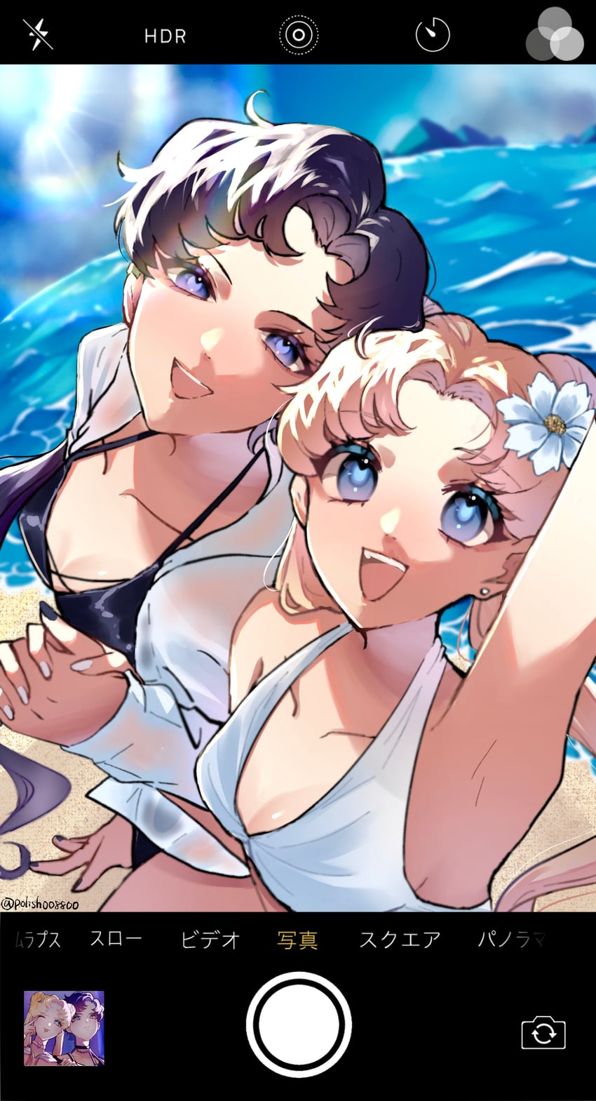 tsukino usagi and seiya kou (bishoujo senshi sailor moon and 1 more) drawn by polish008800