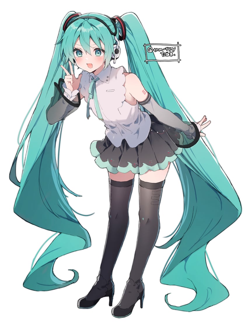 hatsune miku (vocaloid and 1 more) drawn by ikeuchi_tanuma