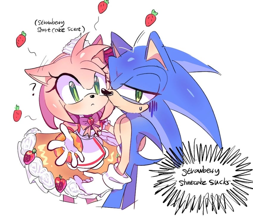 sonic the hedgehog and amy rose (sonic and 2 more) drawn by cookiecream_00