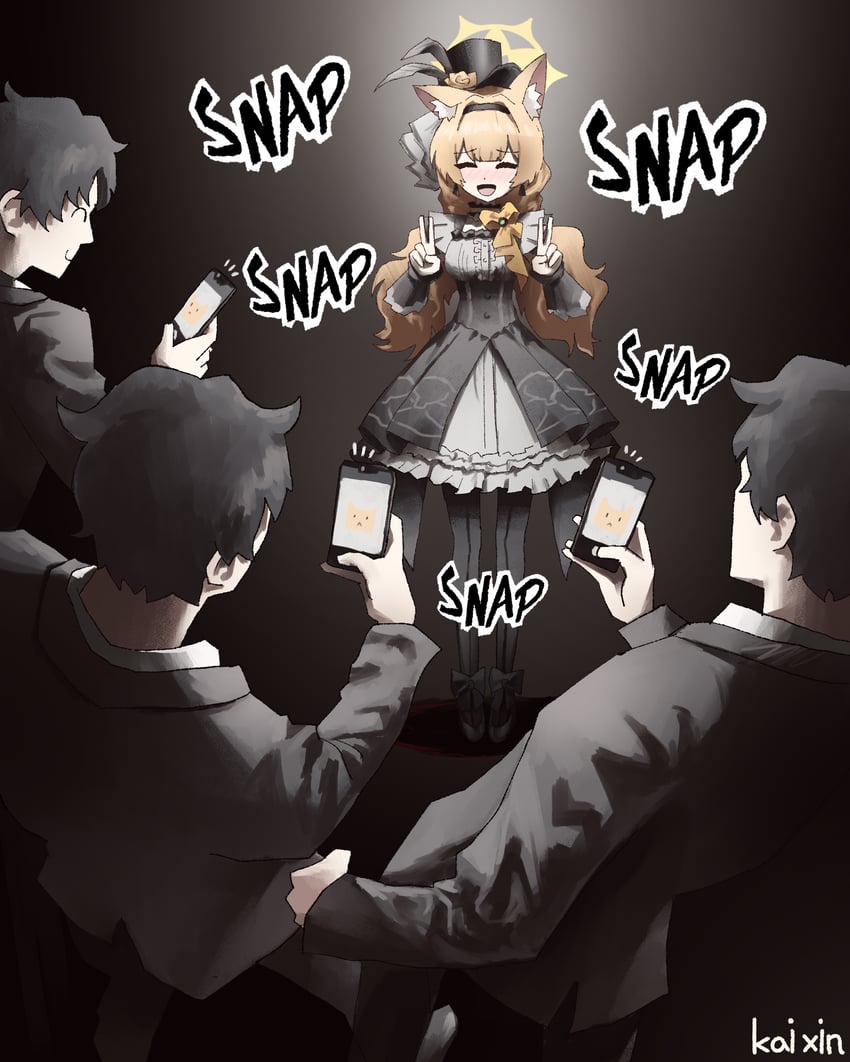 sensei, doodle sensei, mari, and tatsu (blue archive and 2 more) drawn by kai_xin