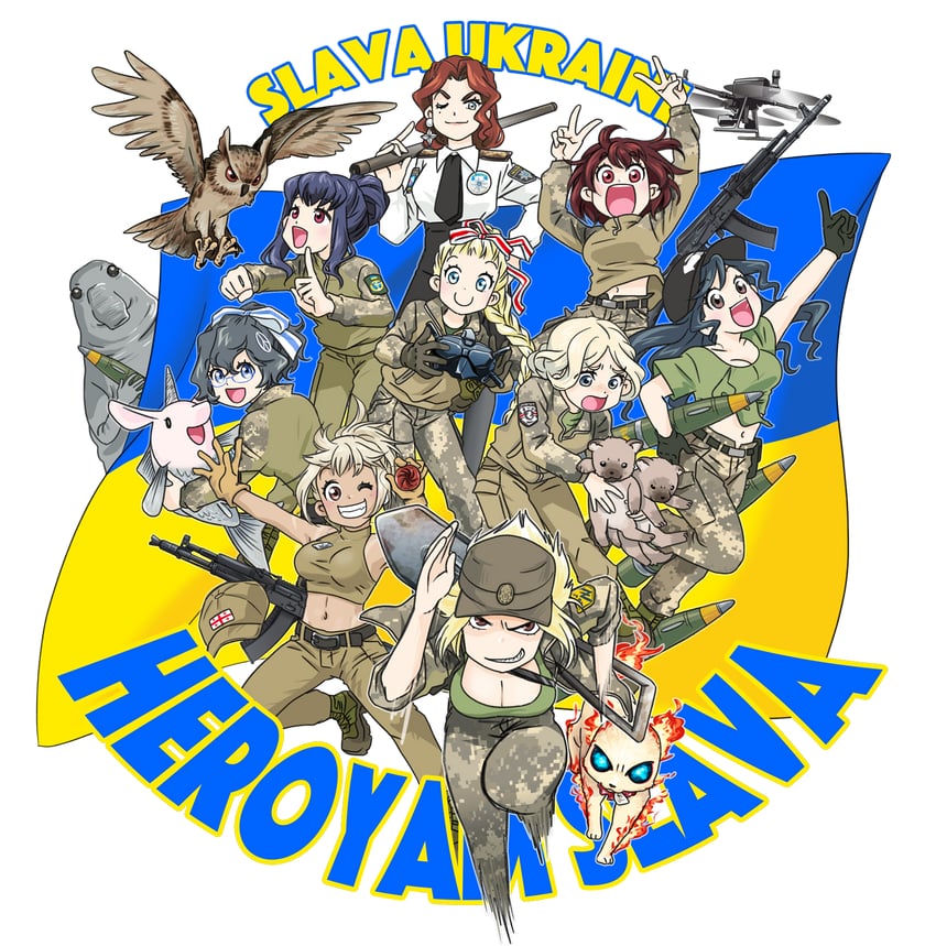 marichka, kraken, eva, nika, homunculus loxodontus, and 6 more (original) drawn by anonymous_(japanese), drawfag, and japanon
