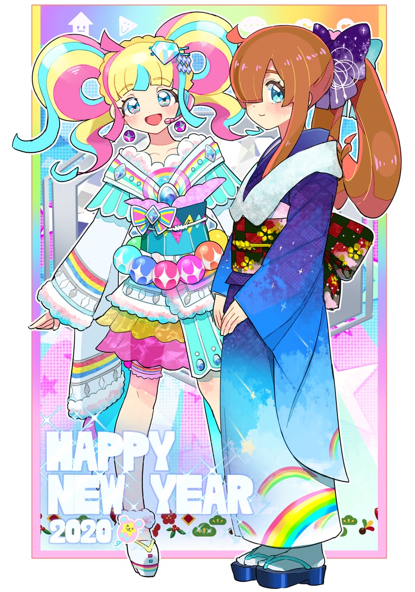 nijinosaki dia and daia (pretty series and 1 more) drawn by moudoku_(decopon3rd)