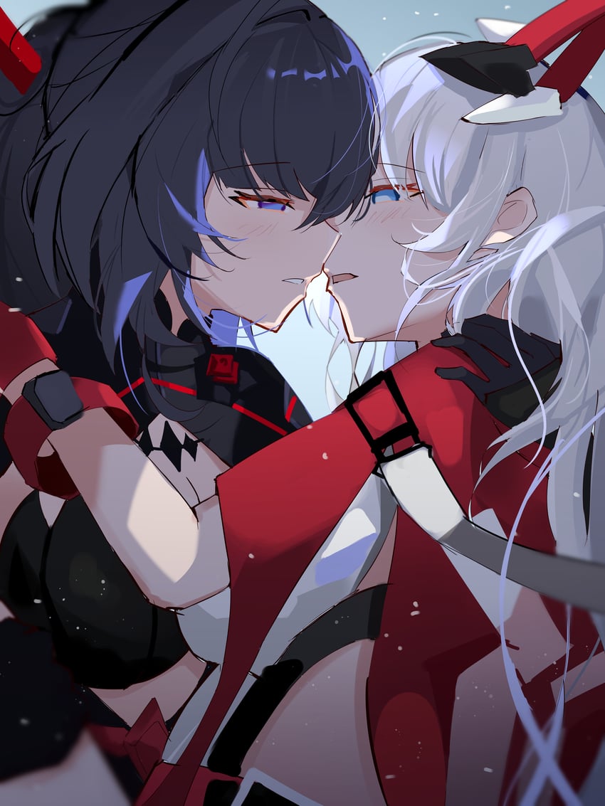 kiana kaslana and raiden mei (honkai and 1 more) drawn by sparks_summer
