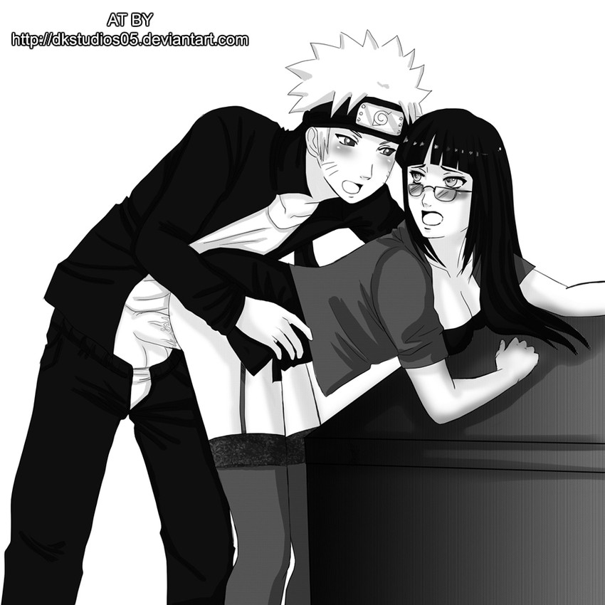 uzumaki naruto and hyuuga hinata (naruto and 1 more) drawn by dkstudios05