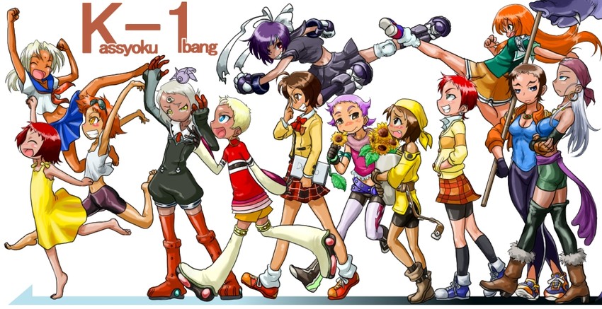 edward wong hau pepelu tivrusky iv, lal'c mellk mal, kaolla su, chat, akai homura, and 7 more (tales of and 16 more) drawn by boro