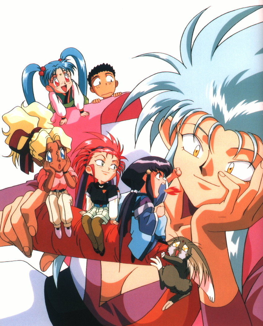 ryouko, masaki sasami jurai, kuramitsu mihoshi, masaki aeka jurai, ryou-ouki, and 2 more (tenchi muyou!)