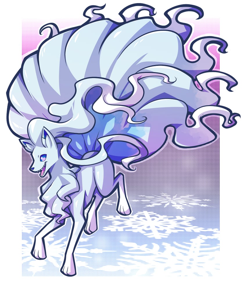 alolan ninetales (pokemon) drawn by mangostaa