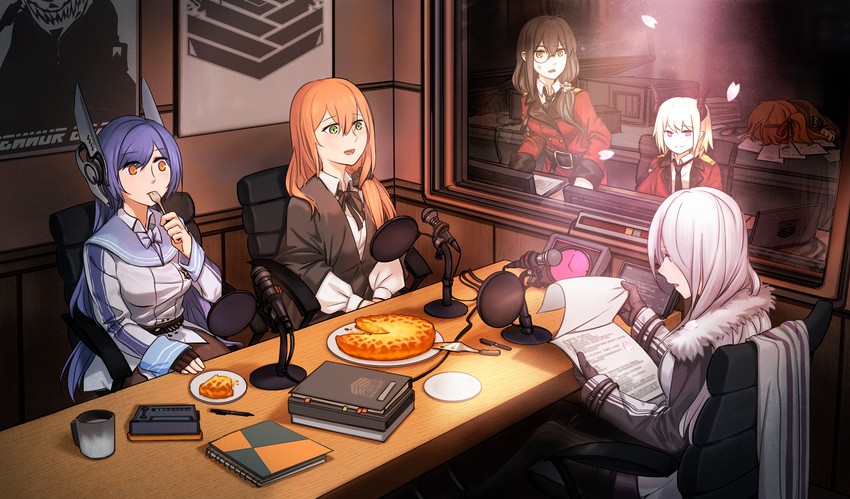 springfield, commander, m4a1, kalina, tar-21, and 2 more (girls' frontline) drawn by mush
