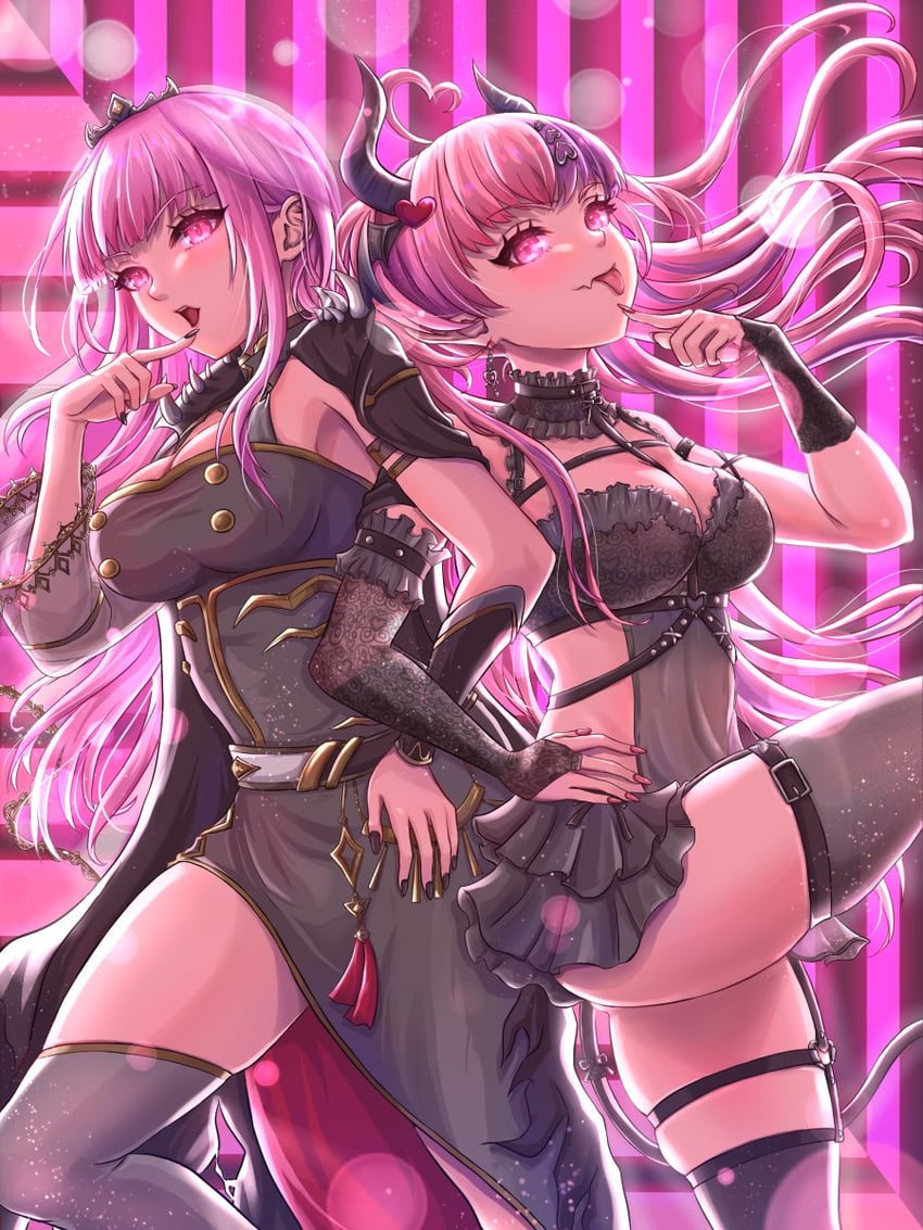 mori calliope and ironmouse (hololive and 2 more) drawn by elmsnow
