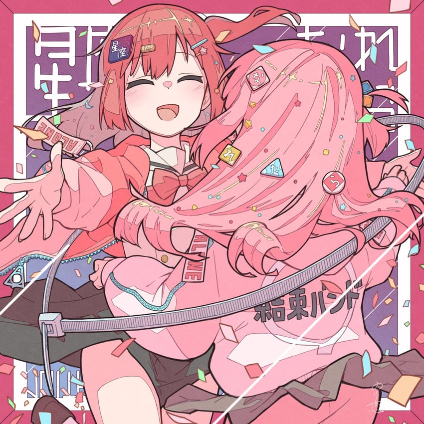 gotoh hitori and kita ikuyo (bocchi the rock!) drawn by norikoi