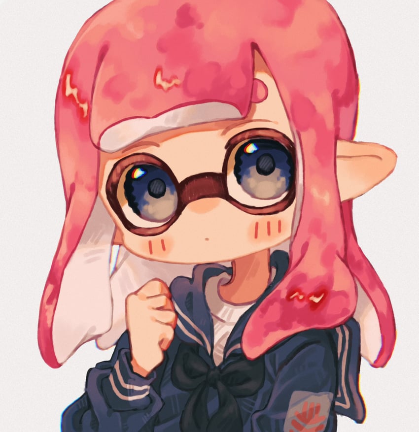 inkling player character and inkling girl (splatoon and 1 more) drawn by ochocho2828