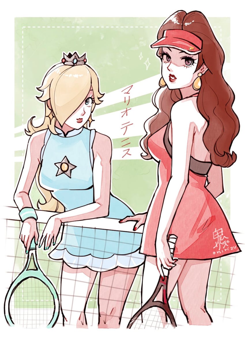 rosalina and pauline (mario and 2 more) drawn by onirizu
