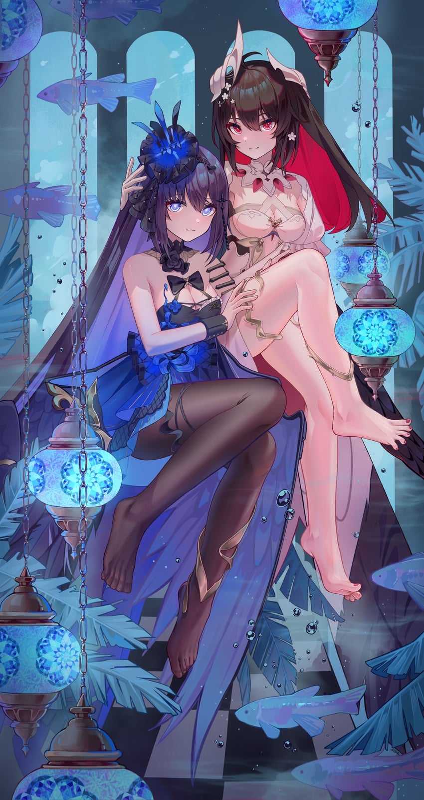 seele vollerei and seele (honkai and 1 more) drawn by ai_dongdong