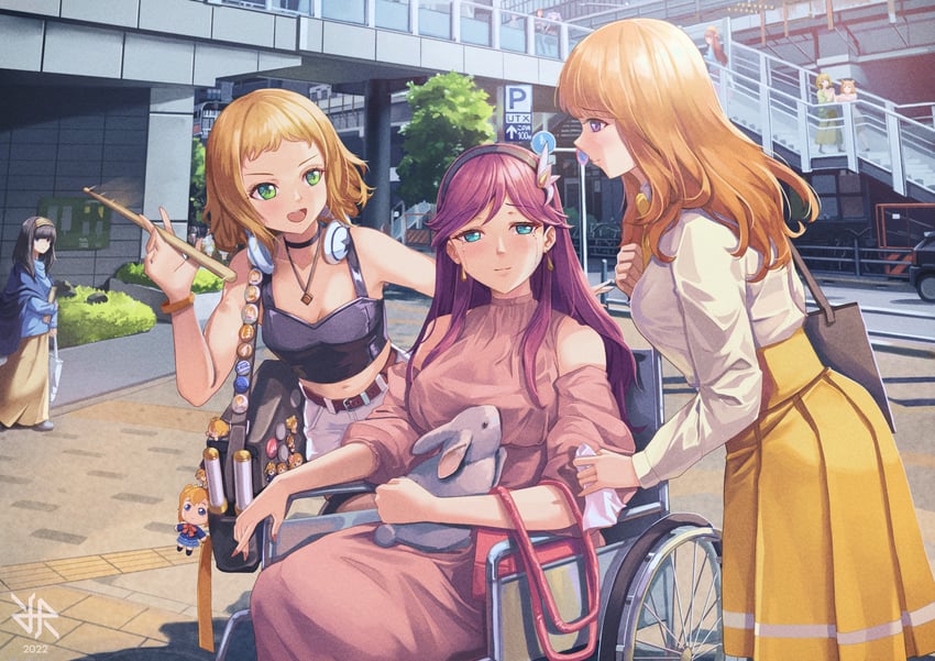 yazawa nico, kosaka honoka, sagisawa fumika, udagawa tomoe, udagawa ako, and 6 more (idolmaster and 4 more) drawn by hiroki_ree