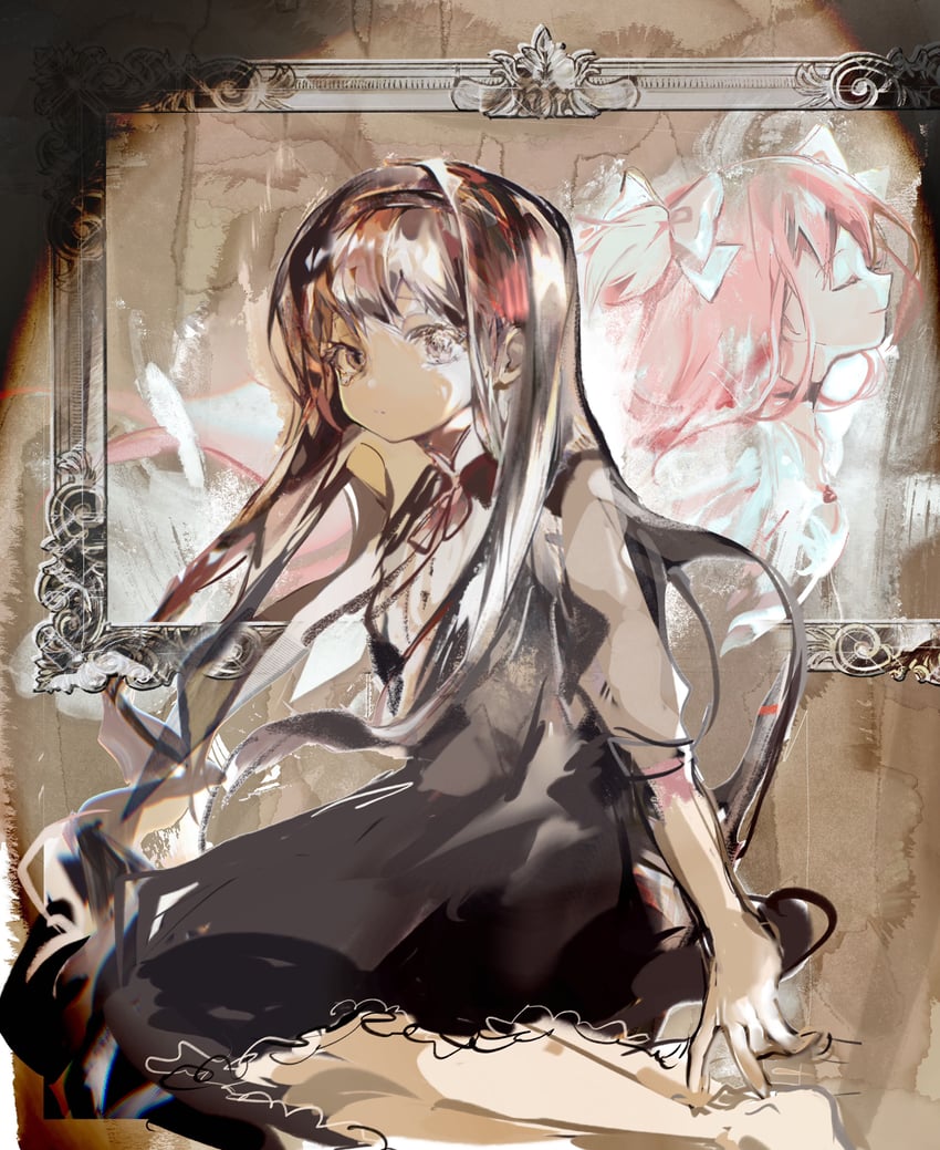 akemi homura, kaname madoka, and ultimate madoka (mahou shoujo madoka magica) drawn by matchazi