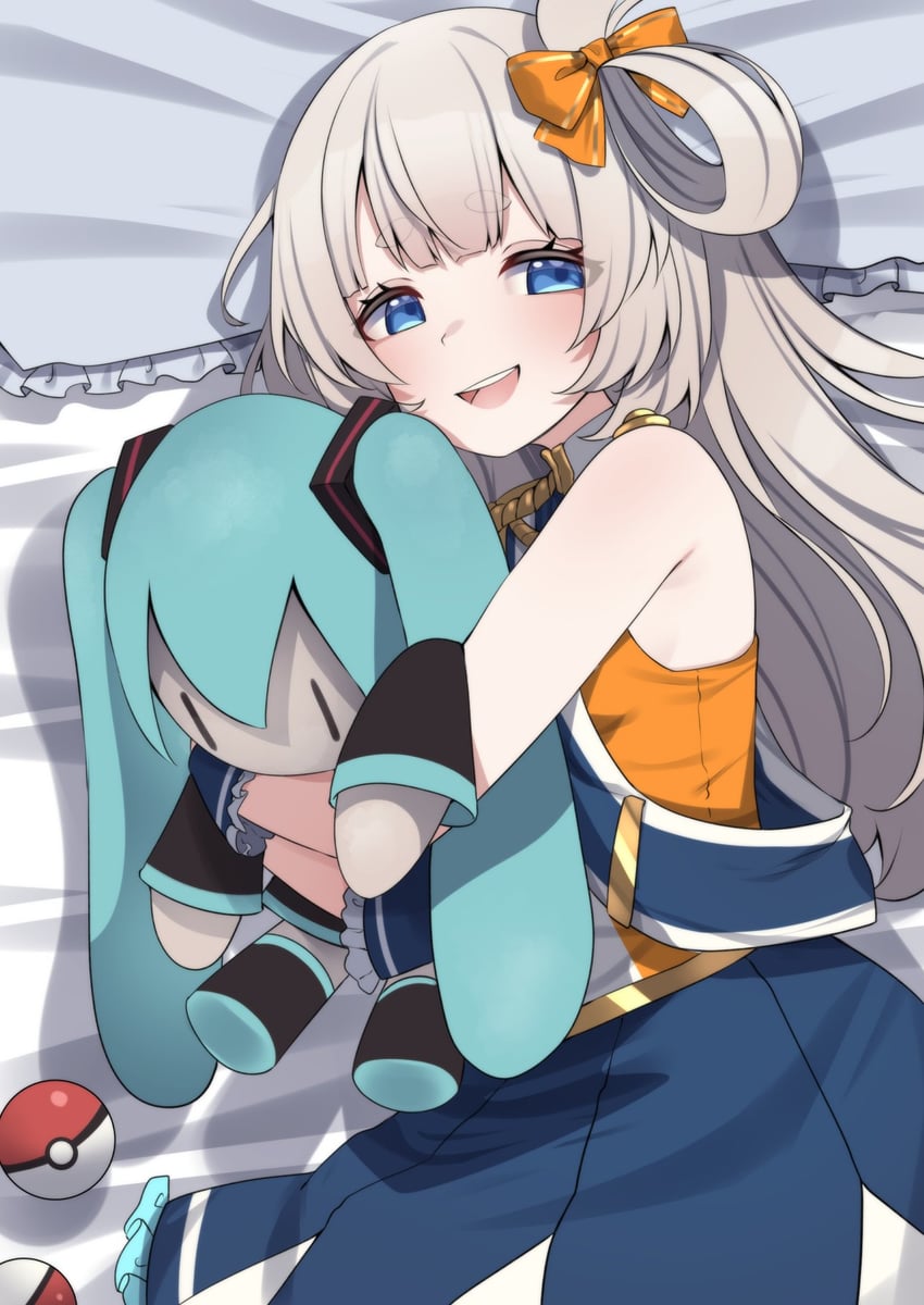 hatsune miku and marimari (pokemon and 2 more) drawn by valefal_coneri