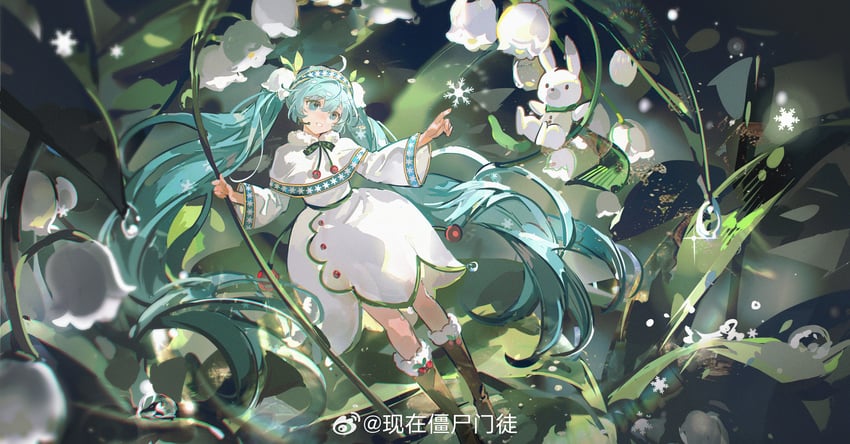 hatsune miku, yuki miku, and rabbit yukine (vocaloid) drawn by mento