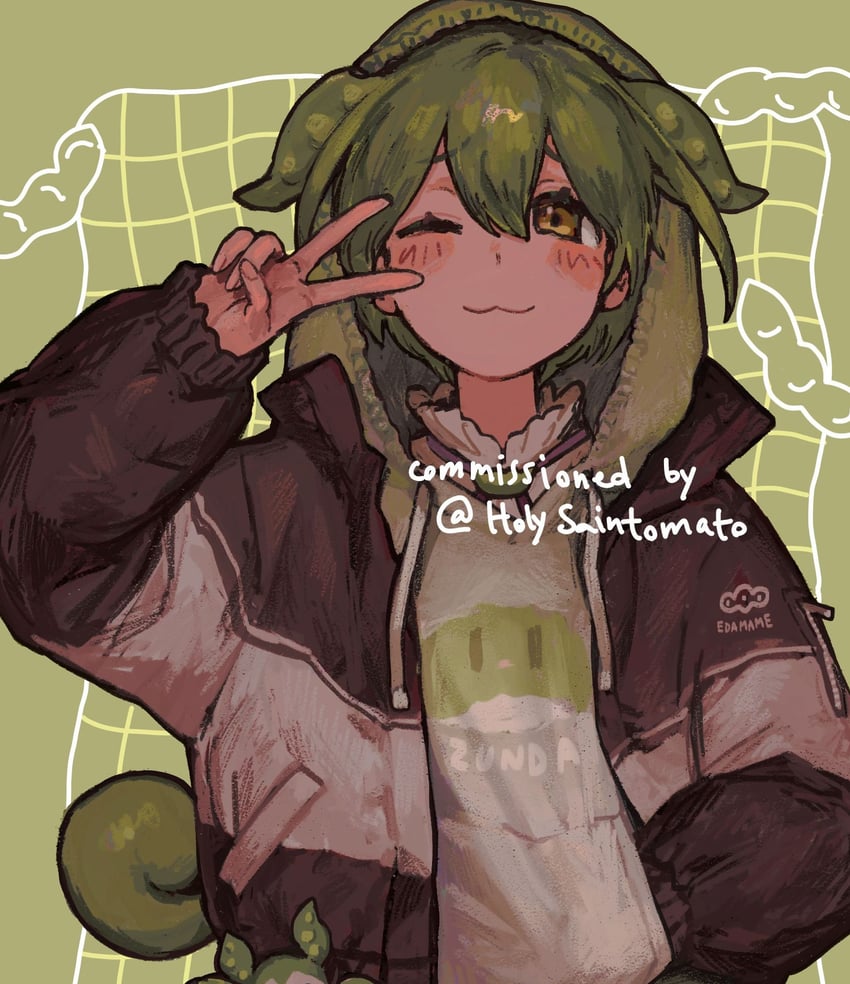 zundamon (voiceroid and 1 more) drawn by hasu_art