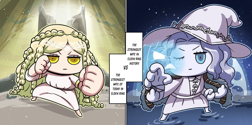 ranni the witch and miquella (jujutsu kaisen and 2 more) drawn by miraiyasha