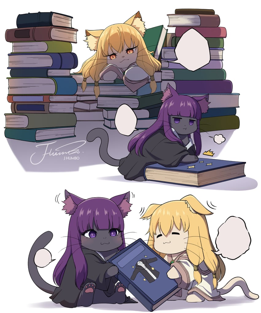 fern and serie (sousou no frieren) drawn by j_humbo