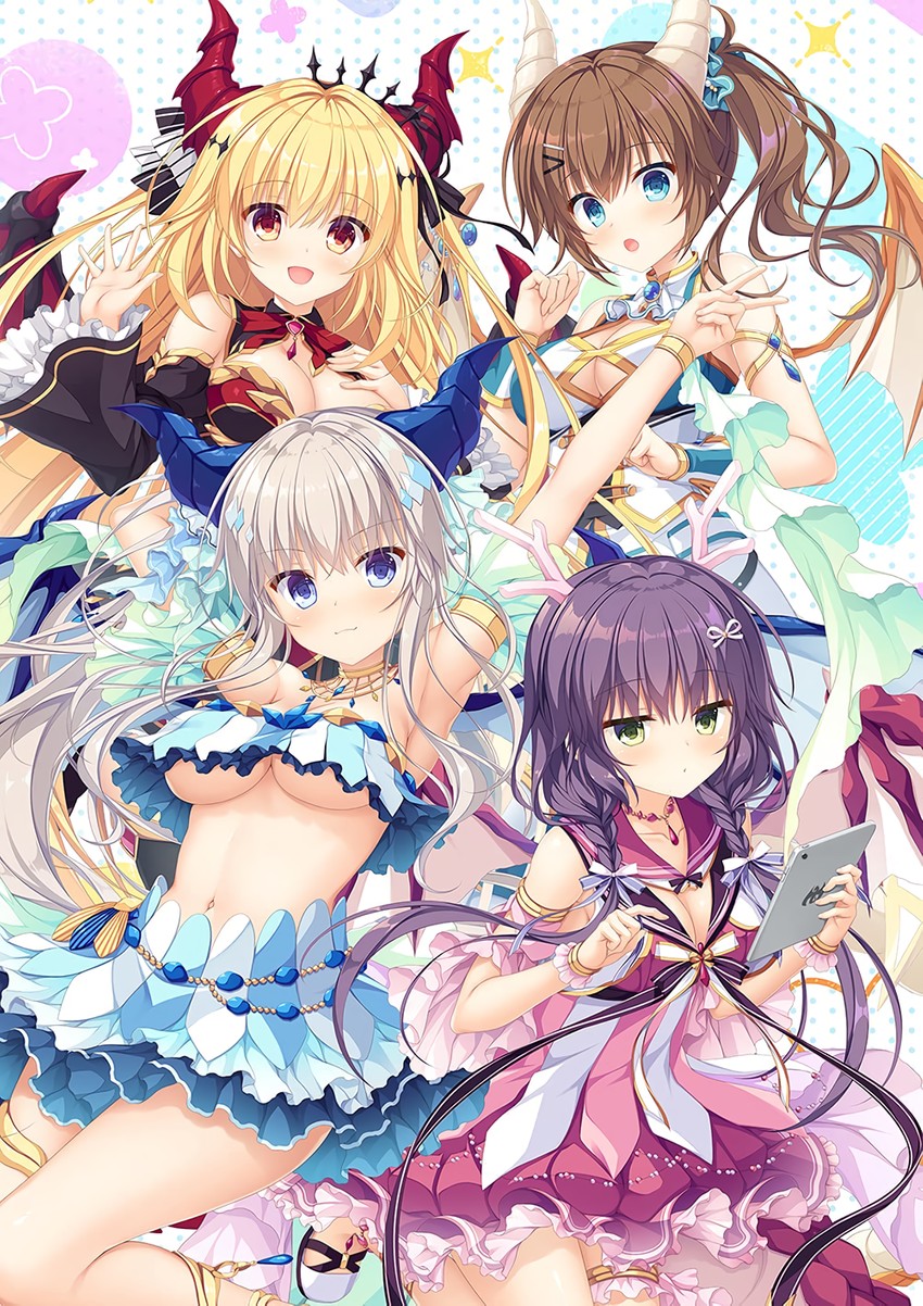 haru, iris, ichinose suzuka, and sango (drapri guu-ta-life 2) drawn by takano_yuki_(allegro_mistic)