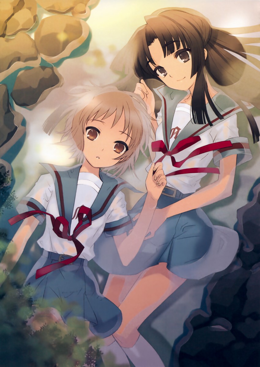 nagato yuki and asakura ryoko (suzumiya haruhi no yuuutsu) drawn by ito_noizi