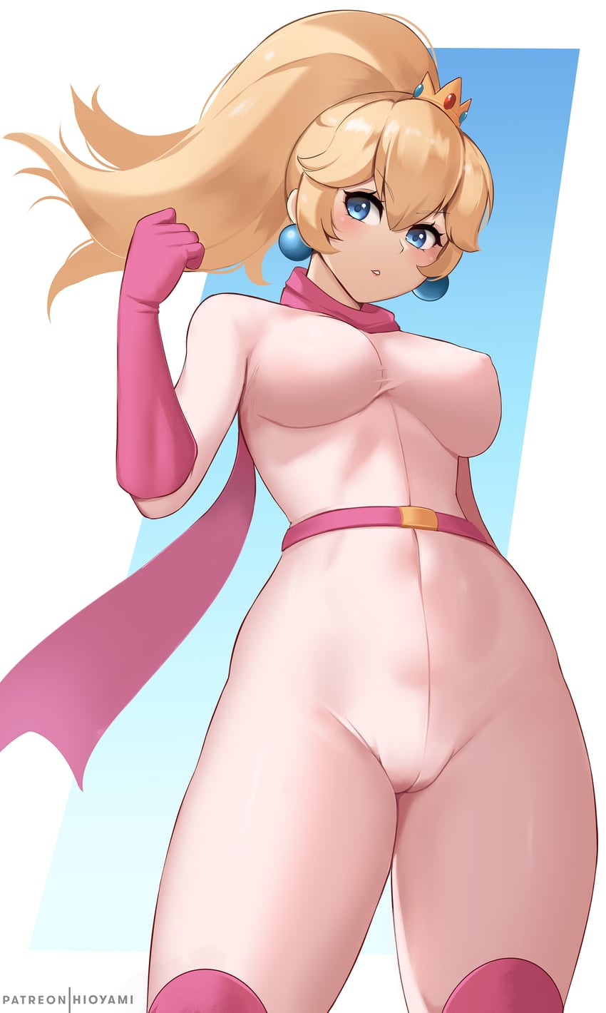 princess peach and biker peach (mario and 2 more) drawn by hioyami