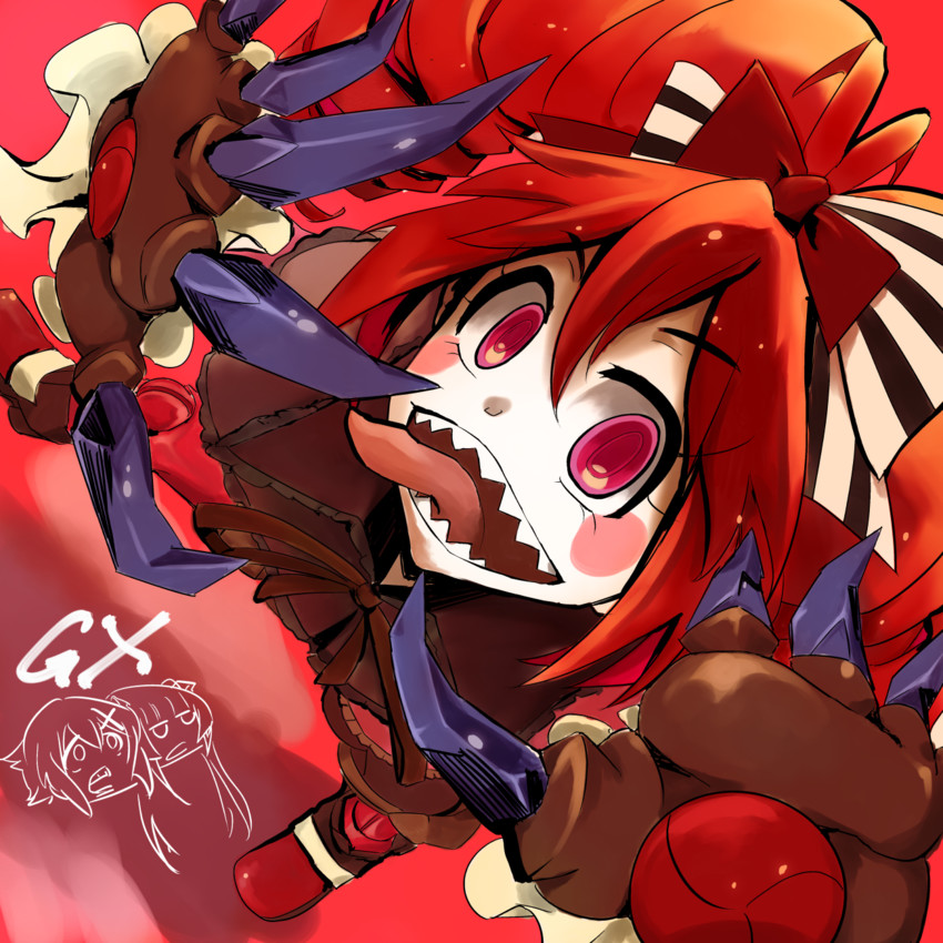 akatsuki kirika, tsukuyomi shirabe, and micha jawkan (senki zesshou symphogear) drawn by venomyakui