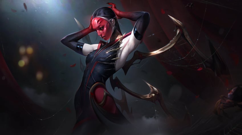 elise and masque of the black rose elise (league of legends) drawn by terrycantal