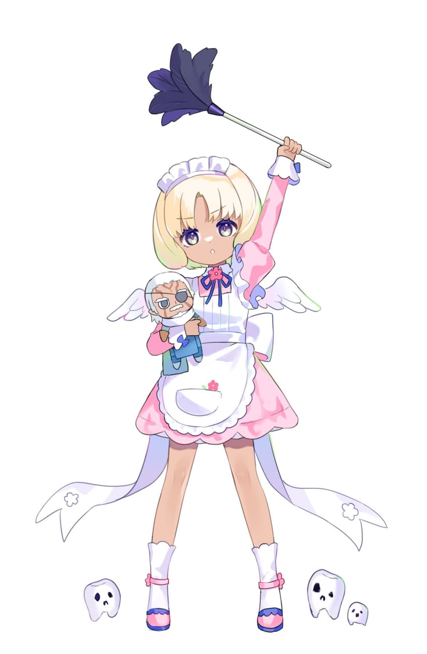 maria, homo tenta, and grius (metaphor: refantazio) drawn by pkin_cheezpie