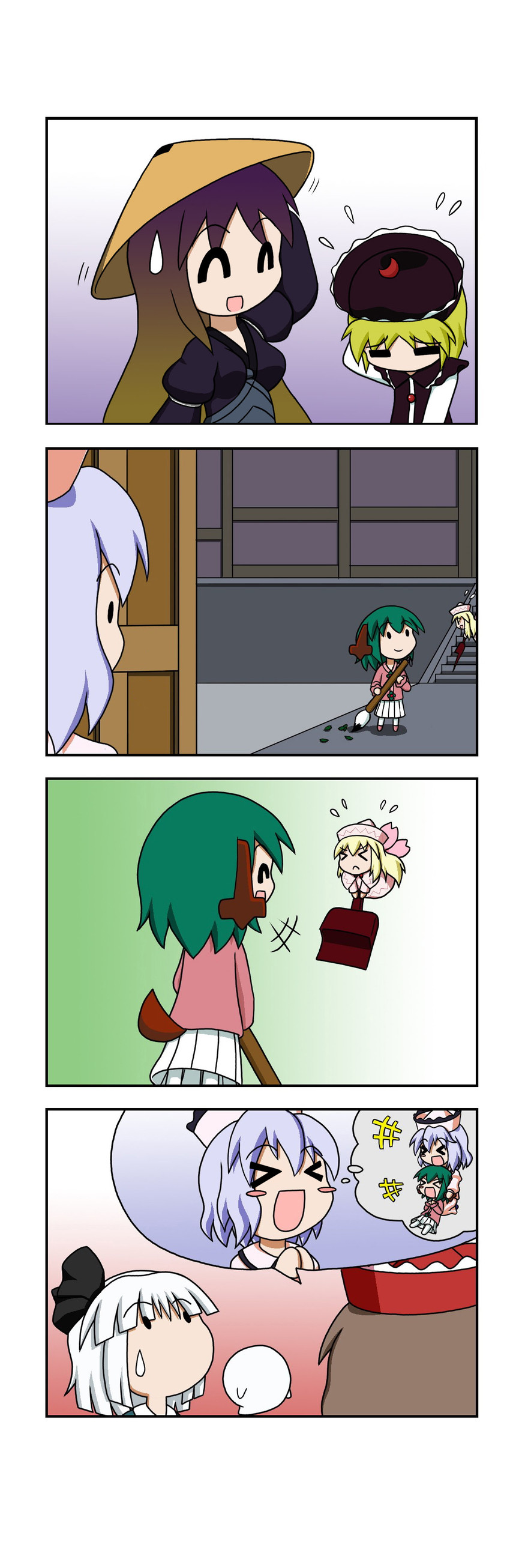 konpaku youmu, hijiri byakuren, kasodani kyouko, lily white, lunasa prismriver, and 2 more (touhou) drawn by rakugaki-biyori