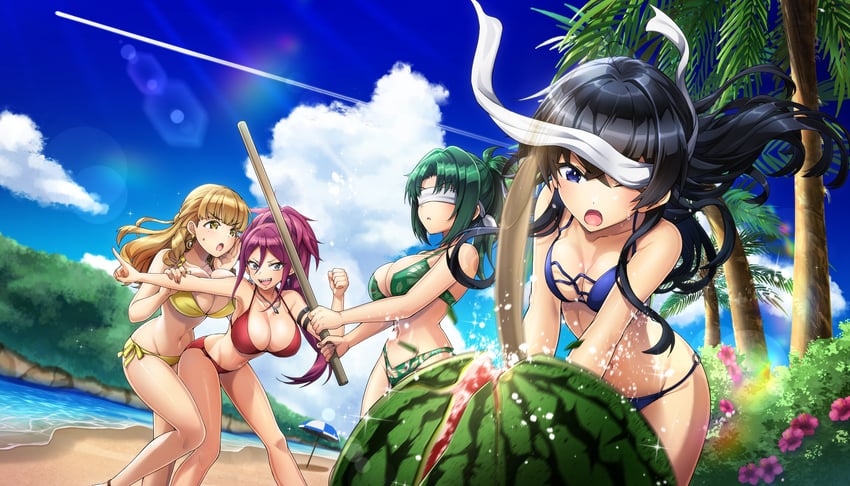 ayato utae, harunami anri, kurenashi yuuri, and hagane otsuki (dolphin wave) drawn by ootomo_takuji