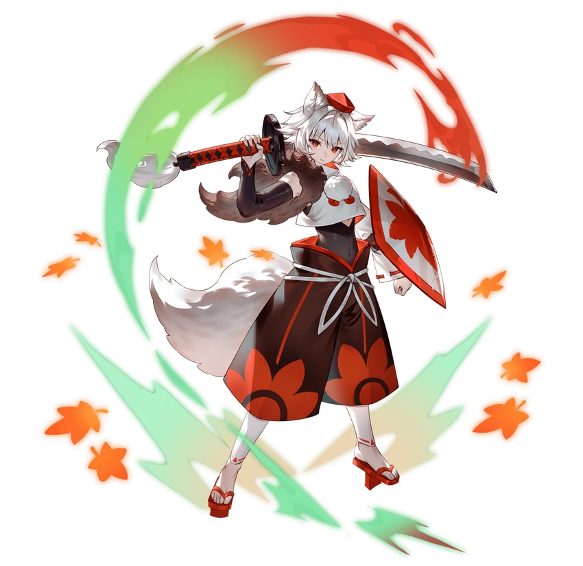 inubashiri momiji (touhou and 1 more) drawn by u_u_zan