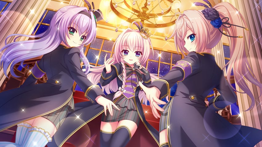 shiratori amaha, himura nagisa, and hokaze kanade (re:stage!) drawn by izumi_tsubasu