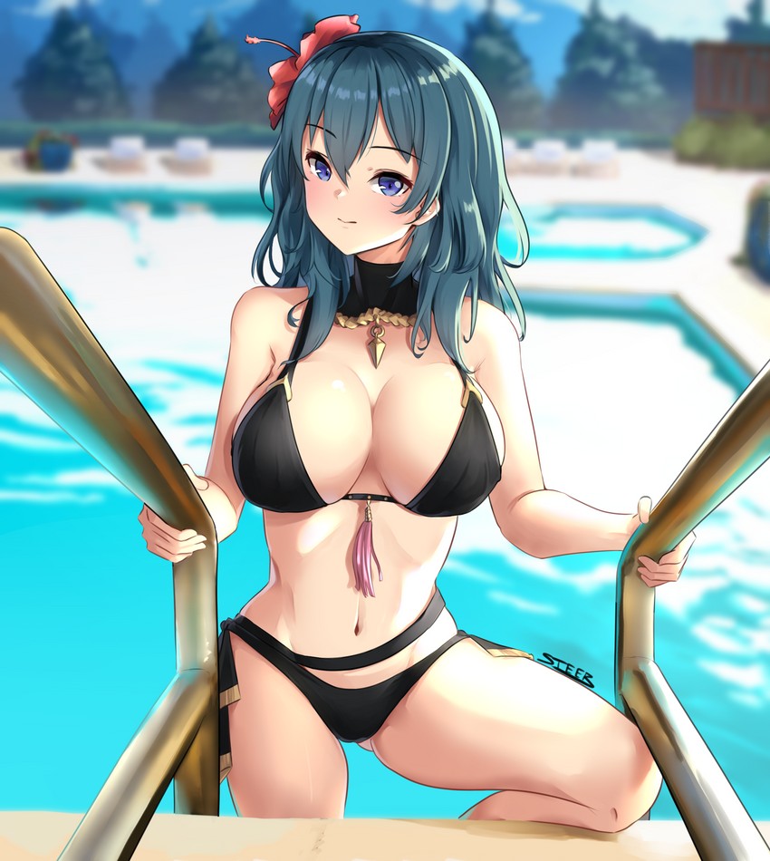 female byleth (fire emblem and 2 more) drawn by steeb