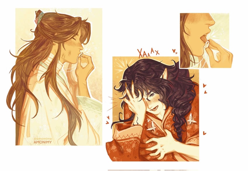 xie lian and hua cheng (tianguan cifu) drawn by amonimy