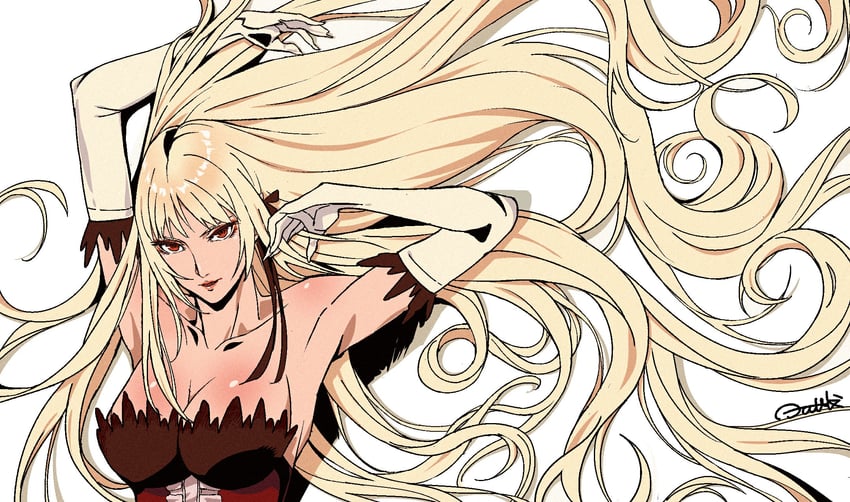 oshino shinobu and kiss-shot acerola-orion heart-under-blade (monogatari) drawn by acuttle