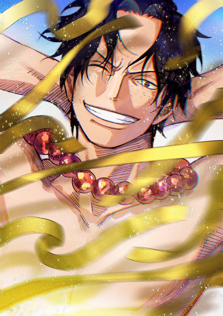 portgas d. ace (one piece) drawn by o_hqfu