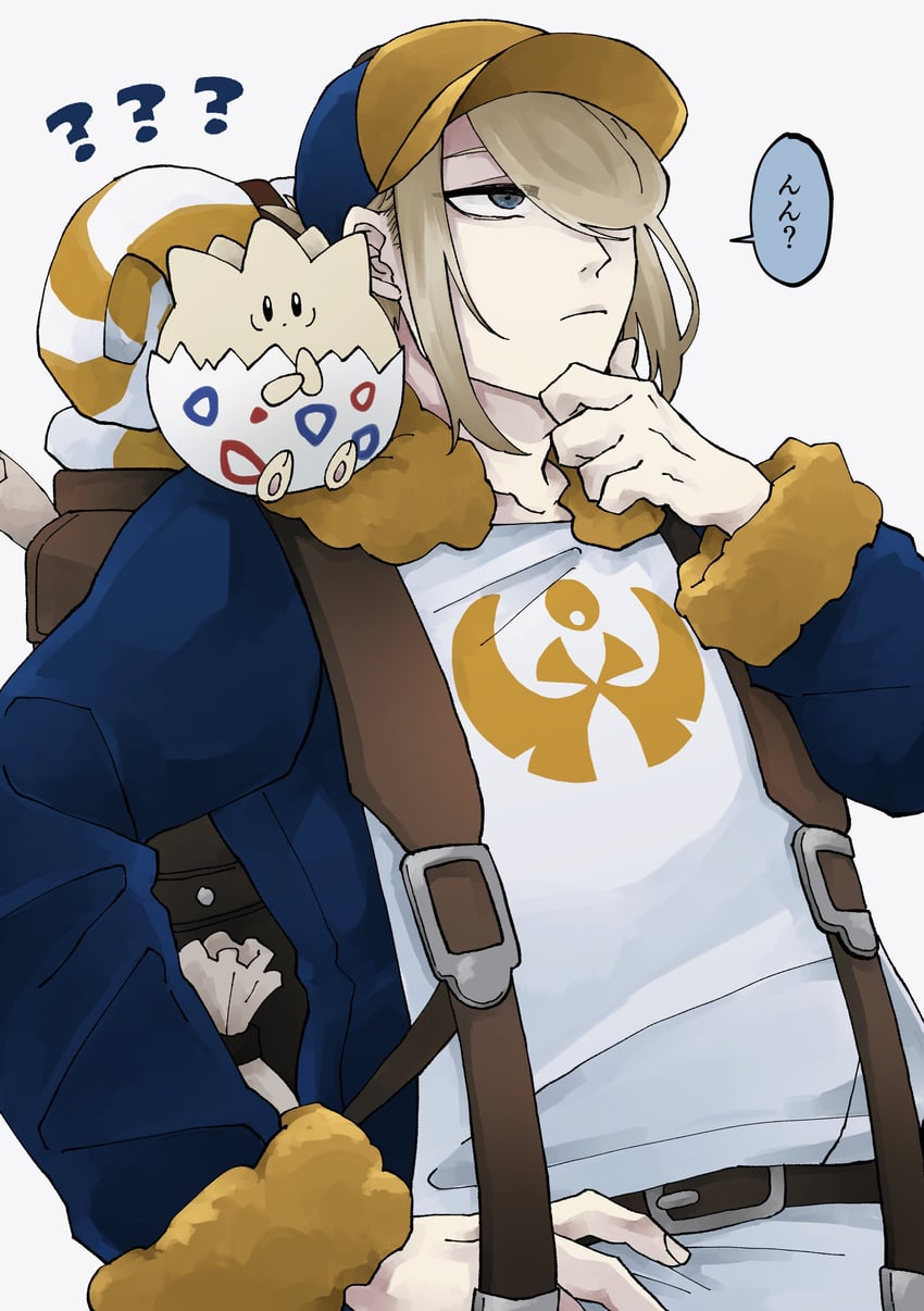 volo and togepi (pokemon and 1 more) drawn by bakushi_kn