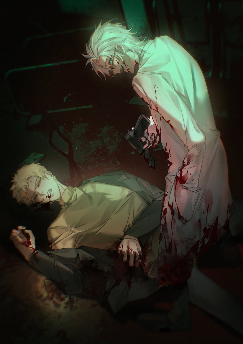 atou haruki and kanou aogu (saibou shinkyoku) drawn by zhili_yuan