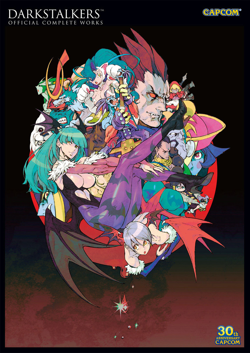 morrigan aensland, lilith, felicia, hsien-ko, b.b. hood, and 14 more (darkstalkers) drawn by nishimura_kinu