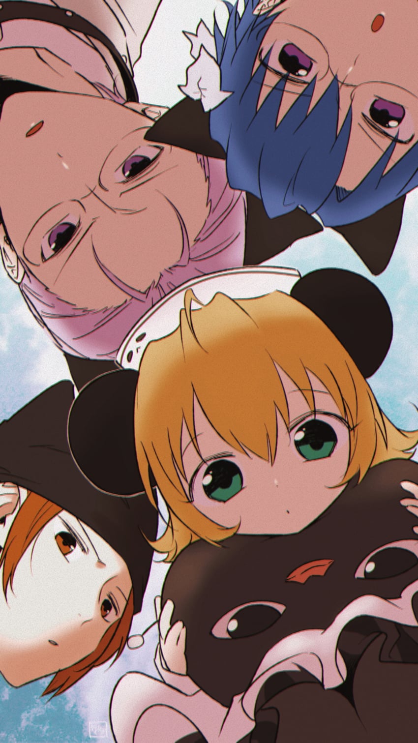 piyoko, nazo gema, ky schweitzer, coo erhard, and rik heisenberg (di gi charat) drawn by hakoniwa_(5ma_suke)