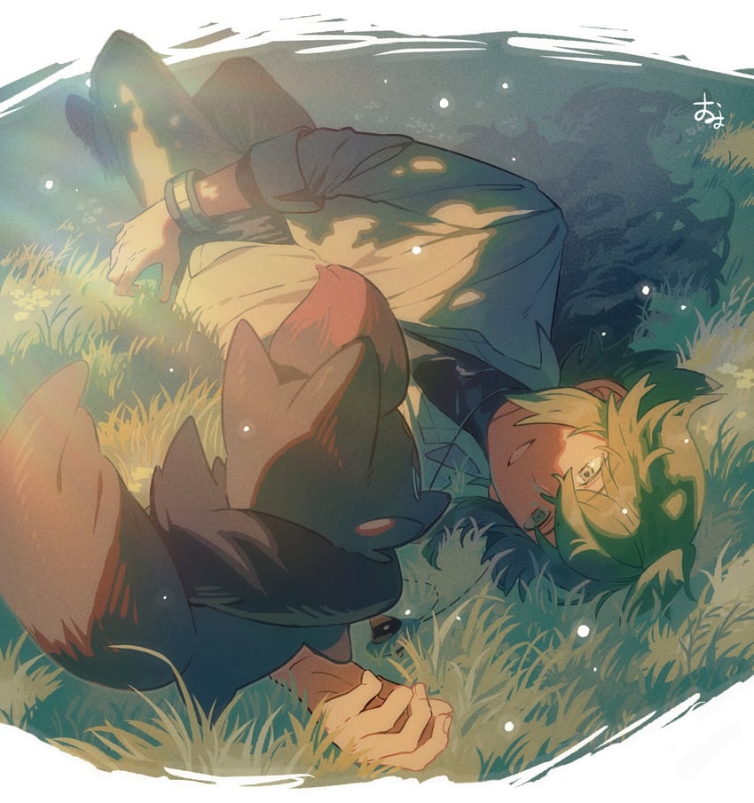 n and zorua (pokemon and 1 more) drawn by omyo_(myomyomyo22)