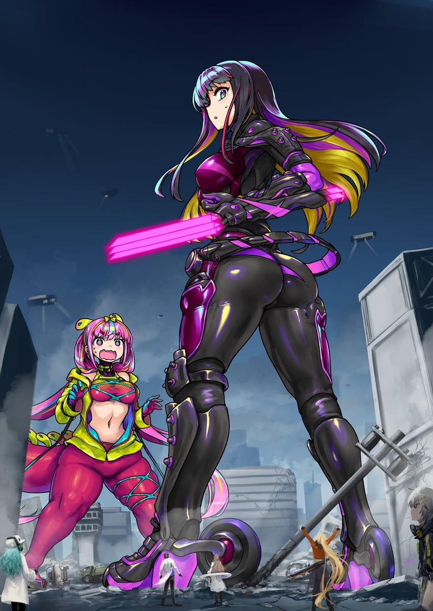persicaria, professor, antonina, male professor, croque, and 3 more (girls' frontline and 1 more) drawn by ebizome