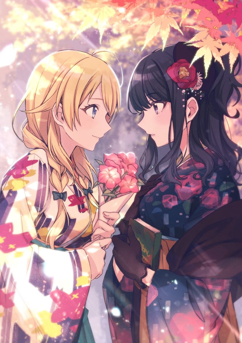 hachimiya meguru and kazano hiori (idolmaster and 1 more) drawn by tomari_(veryberry00)