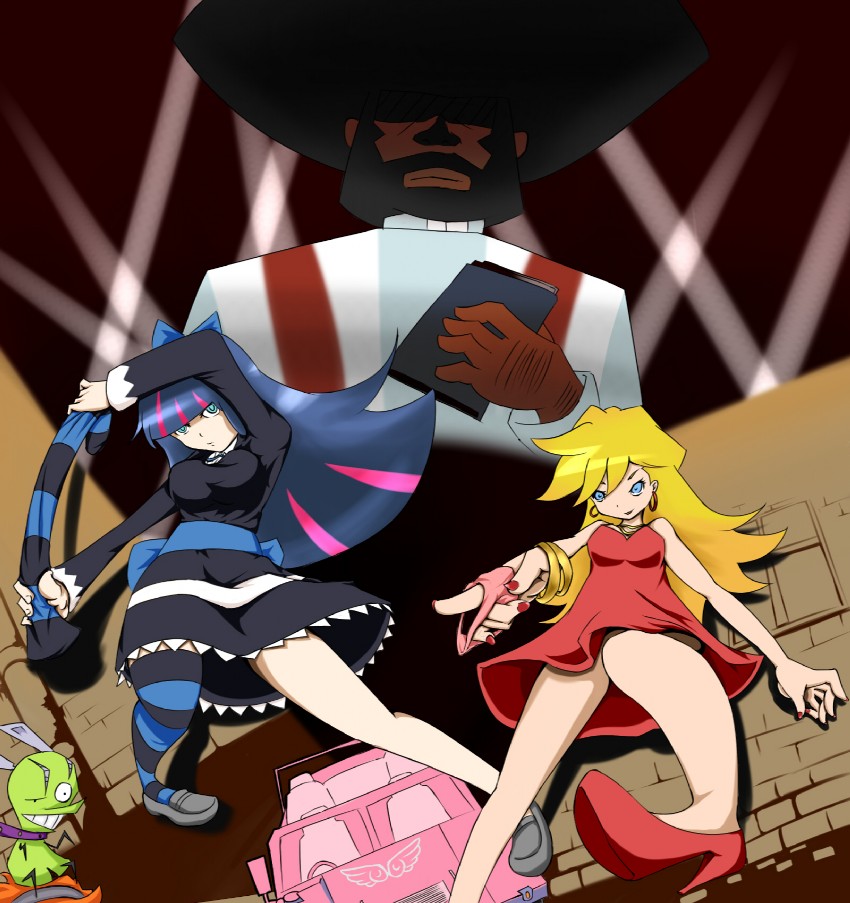 stocking, panty, chuck, and garterbelt (panty & stocking with garterbelt) drawn by ginto